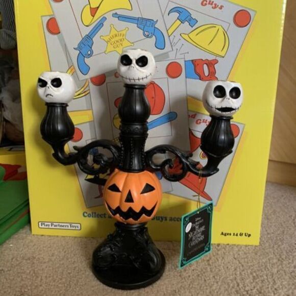 Disney Nightmare Before Christmas Candelabra Candlestick Holder Jack Skellington - Picture 1 of 12